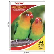 Joyko Glossy Paper GSP-A4-230 20 Sheets Joyko A4 230 Gsm Photo Paper/