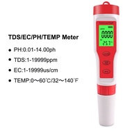 เครื่อง วัด ค่า ph วัดธาตุอาหารab สำหรับการปลูกผักไฮโดรโปนิกส์ สระว่ายน้ำ 4in1 ph ec tds temp ไฮโดรโ