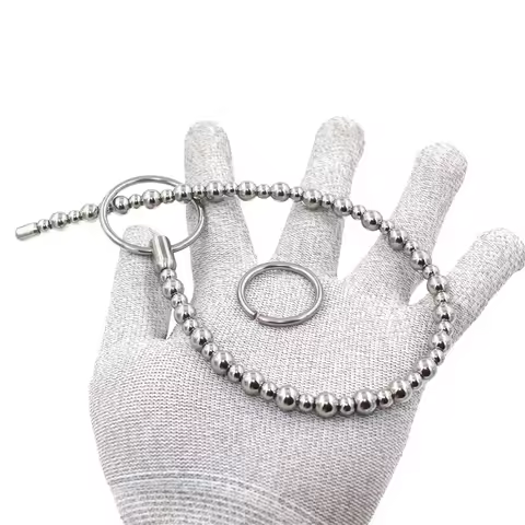 Electric Urethral Shock Penile Enlargement Stimulation Bendable Bead Urethral Dilator Plug 35cm for 