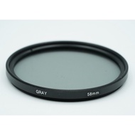 Grey Filter 58mm Color Lens Filter 58 mm Camera Filters - Grey Filter