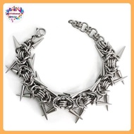 AY Punk Grunge Ro Rivet Bracelet Cool Niche Bracelet Goth Charm Jewelry Hip Hop Accessories MM