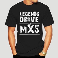 Mx5 Mazda Legends Drive An Mx5 Black T Shirt White Distressed Text-2912A