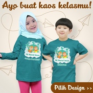 Kaos Custom Kelas Sekolah PAUD TK Anak dan Dewasa Unisex