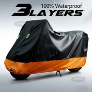 Motorcycles Cover 3 Layers Waterproof Cover Motor Outdoor Anti-Dust UV Protective Motorbike Cover Un
