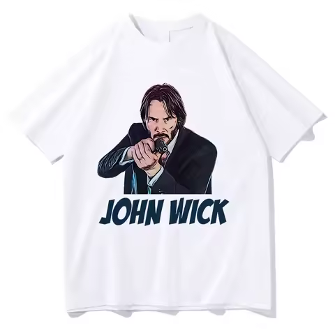 TV JOHN WICK T-shirt John Wick Graphic Printing Casual O-neck Tee-shirt Ropa Hombre Fashion Harajuku