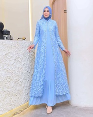Gamis Tile Long Outer Selena| Gamis Jumbo Ld120| Gamis Outer Premium| Gamis Brukat| Gamis Terbaru| G