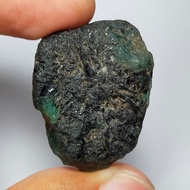 พลอย ก้อน ดิบ มรกต เอมเมอรัล ธรรมชาติ แท้ ( Natural Emerald ) หนัก 97.3 กะรัต