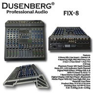 Dusenberg Original Official 8 Channel Fix Audio Mixer with 8 Mono Mic Line Insert + Stereo LR and 8 