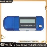 Mp3 Player 4GB U Disk Music Player Supports Replaceable AAA Battery, Recording (Blue)
