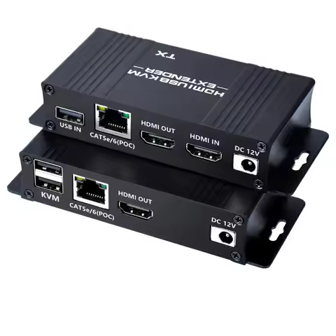USB HDMI KVM extender splitter over Ethernet 1080P Extender HDMI USB KVM Extender splitter HDMI Loop