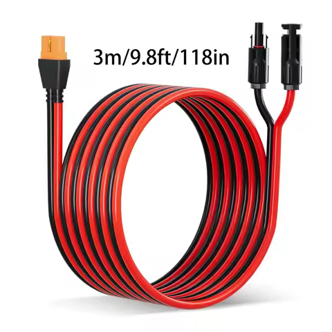 JMUYTOP 12AWG XT60i to Solar Connector Extension cable pure copper 4mm2 For Solar Panel LiFePO4 Batt