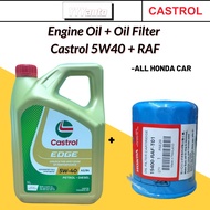 2024 NEW PACKING CASTROL EDGE 5W40 SN FULLY SYNTHETIC ENGINE OIL 4L WITH OIL FILTER #CASTROL 5W40