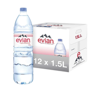 【mfoods】【Bundle of 2 cartons】【Pokka】Evian Bottled water 1.5L x 12 bottles 【LOCAL SG DELIVERY】