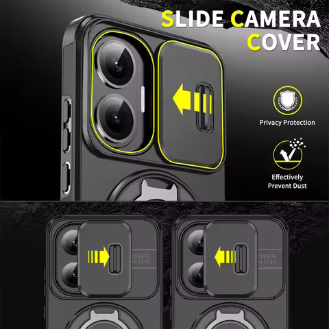 Slide Camera Protector Armor Case For Xiaomi Poco F7 Pro F 7 Ultra C71 C75 M6 X6 X7 Pro X7Pro 5G Mag