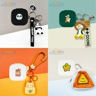 For EarFun Air Pro4i-TW230 Case Creative Cartoon Keychain Pendant Cute Piglet Duck Silicone Soft Cas