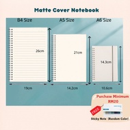 Matte Cover Notebook - B4, A5, A6 | 160 Pages |Diary Book |(Line,Dot,Blank NoteBook)