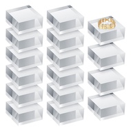 Yours MO-Clear Acrylic Blocks Square Display Block Clear Polished Cube Jewelry Display Stand Ring Sh