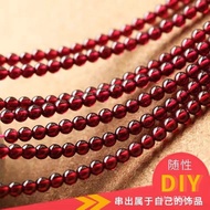 Wine Red diy6A Natural Brazilian Loose Beads Long Chain Collectible Semi-Finished Garnet Grade Cryst