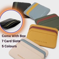 Two-Tone 7 Slot Slim Card Holder Wallet Case Women Slim Purse ATM Card Holder