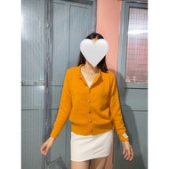 Front Button Cardigan Yellow