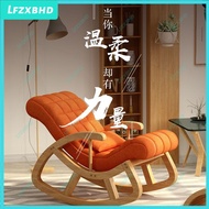 Solid Wood Rocking Chair Leisure Chair Adult Wood Recliner Snap Chair Balcony Lazy Sofa for Middle-Aged and Elderly People Rocking Chair Zhen
