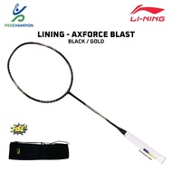 New Badminton Racket lining Axforce Blast Li-Ning Ax Force Blast Black Gold