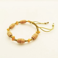 印度檀香木珠手鍊--黃礦石--芥茉黃色款