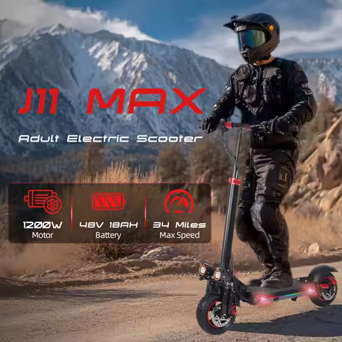 J11 Electric Scooters 1200W Motor 48V18ah Electric Scooter Adult Max Speed 34Mile 11'' Tires Portabl