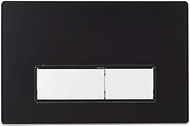 Toilet Push Plate, Tempered Glass Actuator Plate for Flush-Mounted Cisterns, 24.5 x 16.4 cm, Compati