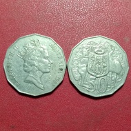 koin Australia 50 Cents - Elizabeth II (3rd Portrait) 1985-2019
