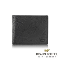 BRAUN BUFFEL Bangville Series 8 Card Middle Flip Coin Bag Wallet BF360-318-BK