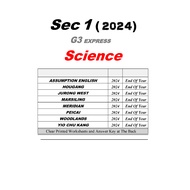 2024 Secondary 1 & 2 G3/Express Science ➕ Geography ➕ History