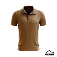 Khaki Polo Microfiber Plain Jersey Collar Tshirt | Jersi Tshirt Microfiber Kolar Kosong Coklat (UNISEX)