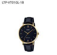 Casio แท้ รุ่น LTP-VT01GL-1B นาฬิกาผู้หญิง สายหนัง(ส่งฟรี)