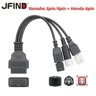【Local Stock】3 in 1 OBD 2 Connector For Motobike For Yamaha Moto 3PIN & 4PIN And Honda Motorcycle 6P