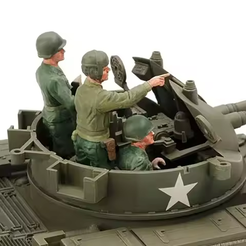 1/35 U.S.Self-Propelled A.A Gun M42 Duster w/3 Figures Army Tank Assembly Model Building Kit Plastic