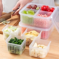 Food Storage Box 4/6 Compartments Vegetable For Kitchen Banana Fresh Garlic Keep Preservation 61VM