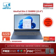 Lenovo IdeaPad Slim 3 15AMN8 82XQ003WMJ / 82XQ0040MJ Notebook (15.6" FHD TN/R5-7520U/16GB/512GB SSD/