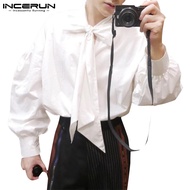 ♚☼◈ Incerun เสื้อเชิ้ตแขนยาว ลําลอง ทรงหลวม สีพื้น แฟชั่นสําหรับผู้ชาย