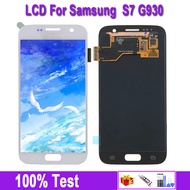 S7 AMOLED จอ LCD สำหรับ Samsung Galaxy หน้าจอ S7 G930F G930ชิ้นส่วนจอสัมผัสแอลซีดีของเครื่องแปลงดิจิ