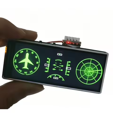 1PC 3inch LCD Screen Horizon/Radar/Compass Display Simulated Cockpit Instrument Support Type-C Port 