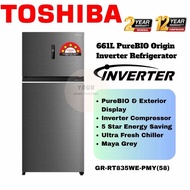 [NUR SEDA]Toshiba 2 Door 5 Star Gross 661L Inverter Fridge Refrigerator Auto Ice Maker