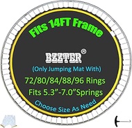 Trampoline Replacement Mat,Fits 14ft Round Frame,with 72 80 84 88 96 Rings for Choose,Fits 5.3-7 Inc