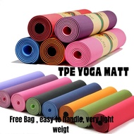 TPE YOGA MATT HIGH QUALITY/FREE BAG/BEST PRICE