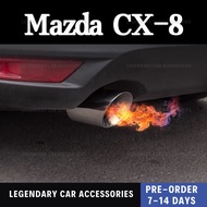 Mazda CX5 CX8 Decorative Rear Tail Pipes Cover Garnish Exhaust Pipes Stainless Steel Legendary Car A