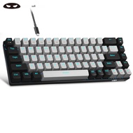 MageGee แบบพกพา 60% คีย์บอร์ดเกมกล MK-Box LED Backlit ขนาดกะทัดรัด 68 คีย์มินิคีย์บอร์ดแบบมีสายสําหร