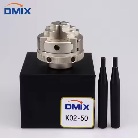 DMIX K01-50 K01-63 K02-50 K02-63 4 Jaw Self-Centering 3 Jaw Self-Centering Manual Scroll Mini Wood L