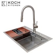 LOCAL789 KOCH KITCHEN 1-Hole Sink Without Rest SS304 75x46x22 Cm. MATINA Silver The Shop Is Here.
