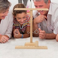 1 Set Ring Toss Toy For Adults, Home Party Toys--Hook And Ring Game , Handmade Wooden Toss Game, Rin