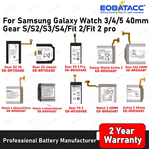 2025 Years Battery For Samsung Galaxy Gear S2/S3/S4 smart watch Active 2 fit2 /fit 2 pro Bateria For